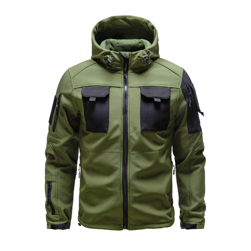 Safari Outdoor Hunting Jackets - 남성용 야외 양털 재킷, 방수 후드