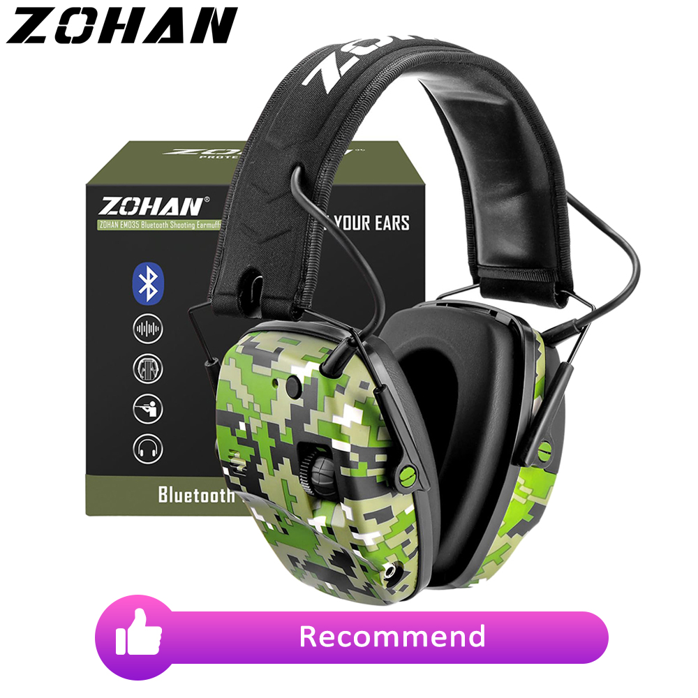 Shooting Ear Muff - ZOHAN 5.0 블루투스 전자 사격 귀마개,