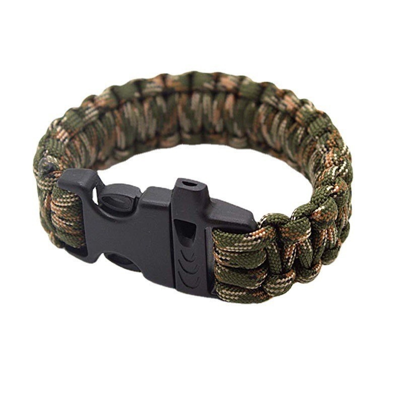 Paracord Survival Bracelet - 휘슬 파라코드 팔찌, 7코어 파라코드 직조,