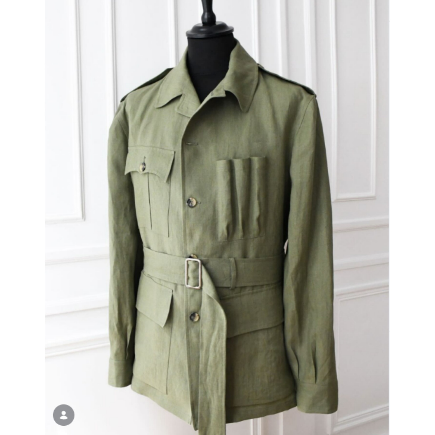 Safari Outdoor Hunting Jackets - 남성 린넨 사파리 재킷 빈티지 벨트형