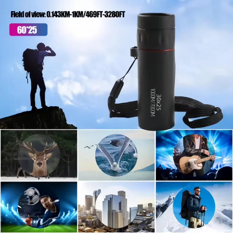 2000x25 고배율 단안 망원경 야외 캠핑, 사냥 및 - Outdoor Hunting Products 리뷰 및 가격