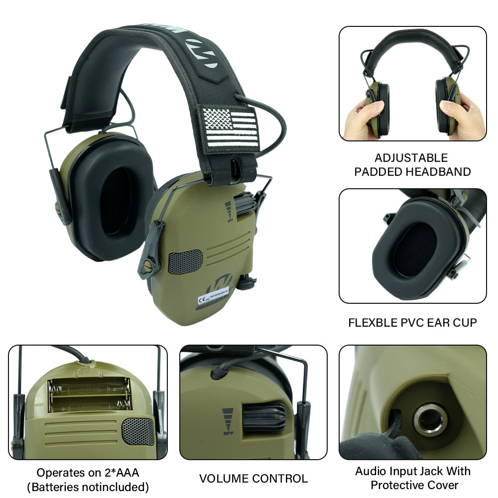야외 사냥/사격용 귀마개는 소음을 늘리고 청력 보호,  - Shooting Ear Muff 리뷰 및 가격