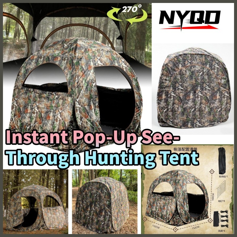 팝업 캠핑 텐트 숲 속 은신처 휴대용 투명 쉼터 조류  - Hunting And Camping In Forest 리뷰 및 가격