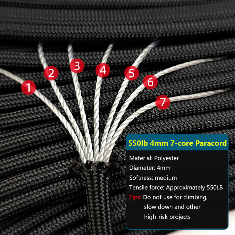4 크기 Dia.4mm 7 스탠드 코어 Paracord - Paracord Survival Bracelet 리뷰 및 가격