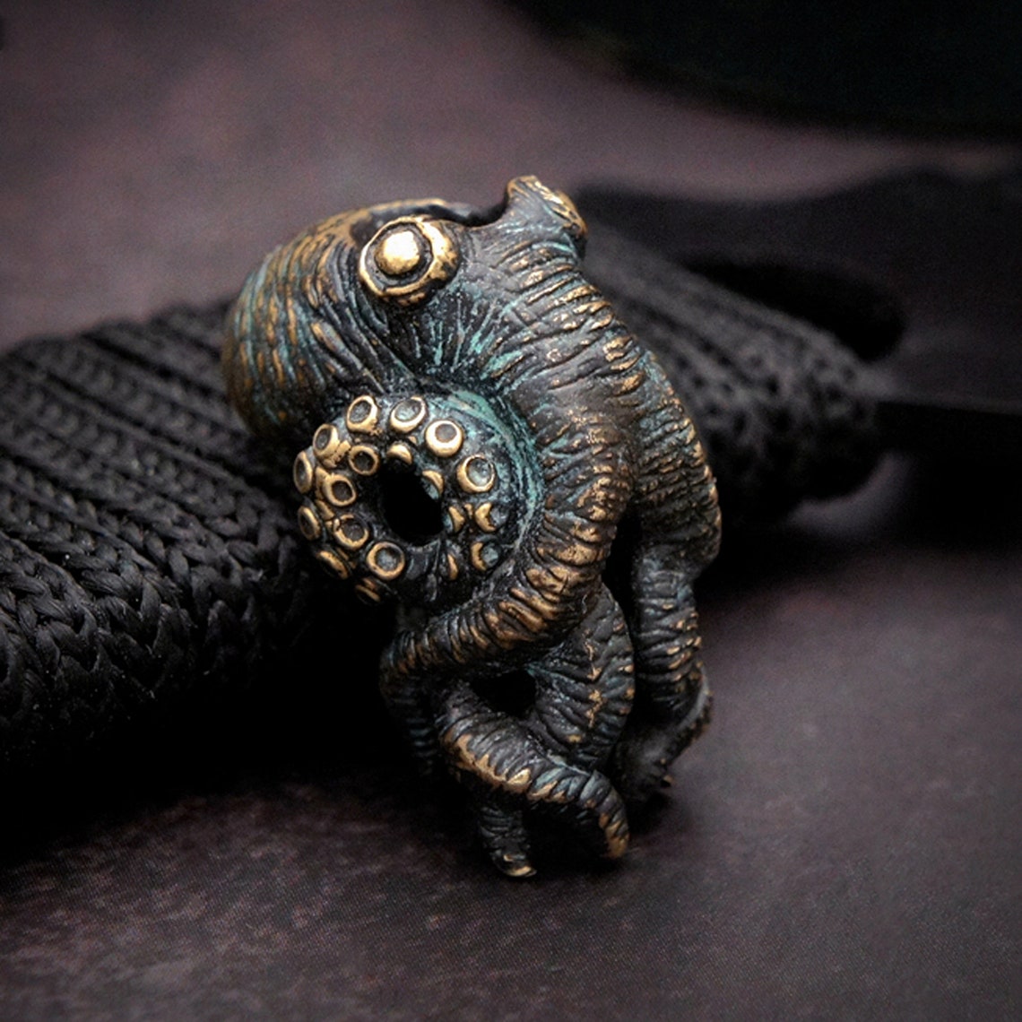 문어 황동 칼 비즈 야외 EDC 우산 밧줄 펜던트 DI - Paracord Survival Bracelet 리뷰 및 가격