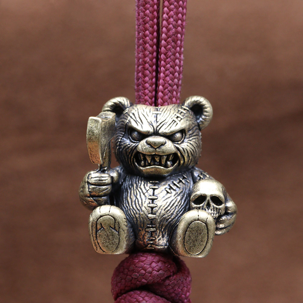 액스 베어 황동 나이프 비즈 해골 동물 EDC DIY  - Paracord Survival Bracelet 리뷰 및 가격