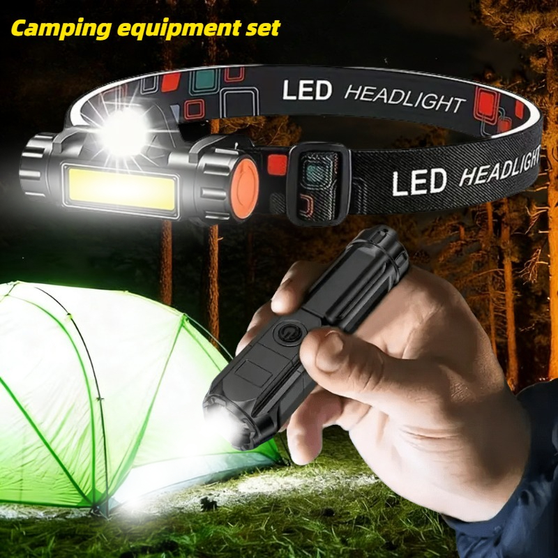슈퍼 밝은 손전등 USB 충전식 LED 헤드램프 전술  - Headlamp Tactical Bright 리뷰 및 가격