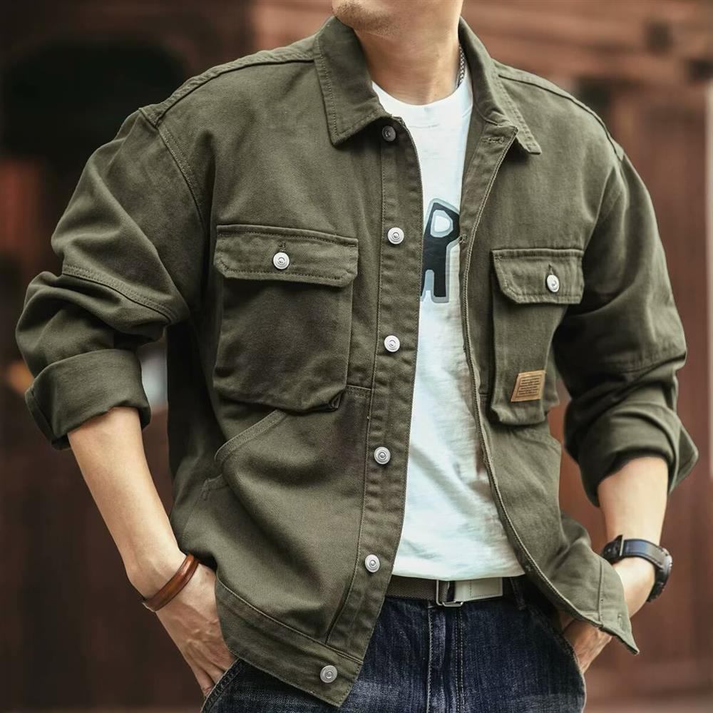 레트로 아메리칸 데님 재킷 남성용 루즈핏 아웃도어 헌팅 - Hunting Outdoor Brand 리뷰 및 가격