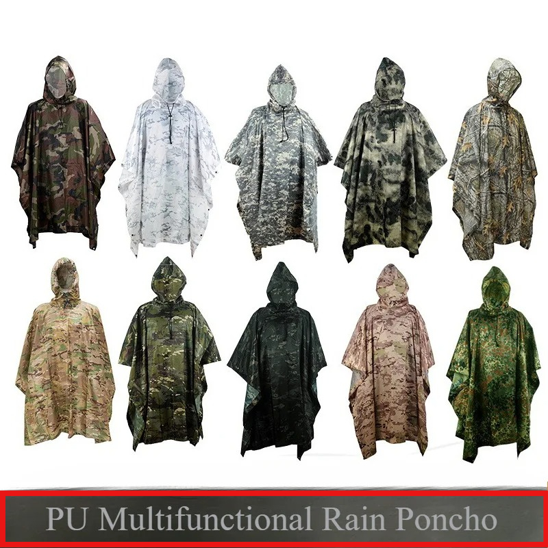 1pc 야외 위장 맥킨토시 레인 코트 하이킹 등산 제품 - Outdoor Hunting Products 리뷰 및 가격