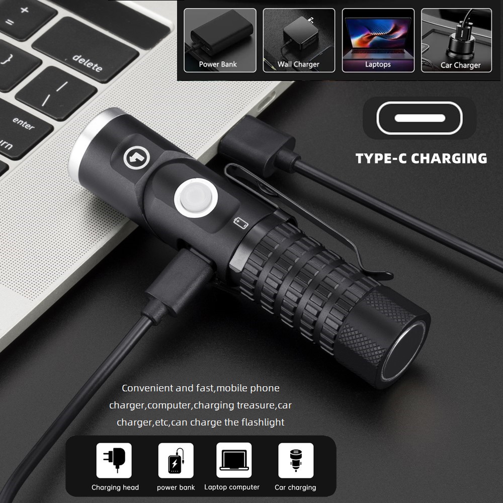 자기 P8 Led 손전등 90 ° 트위스트 스위블 헤드 - Headlamp Tactical Bright 리뷰 및 가격
