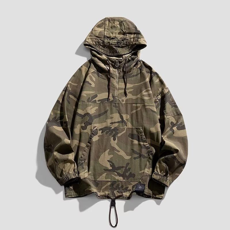 용수철 후드 위장 재킷, 남성 방풍 전술 작업복, 야외 - Safari Outdoor Hunting Jackets 리뷰 및 가격