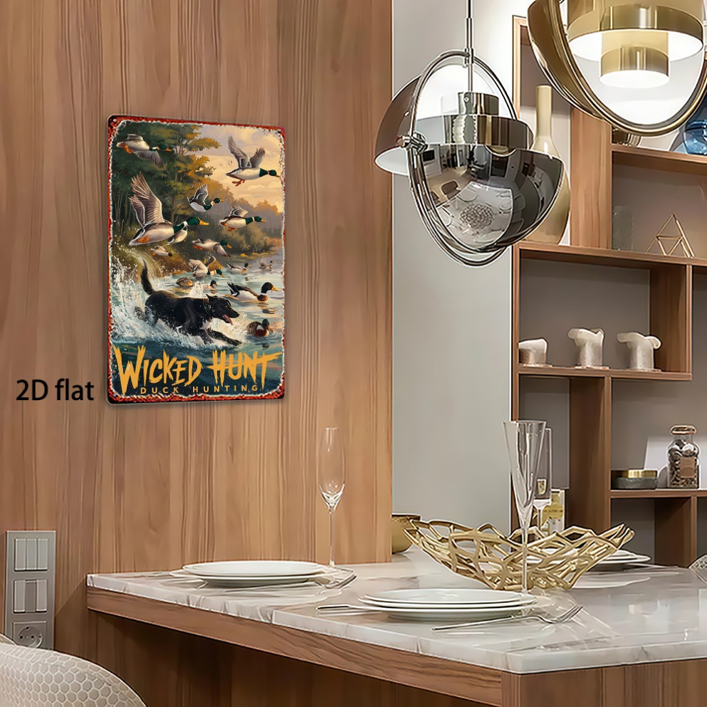2D 평면 빈티지 사냥 오리 금속 벽 장식 - 야생 오 - Wildman Hunting & Outdoor Price List 리뷰 및 가격