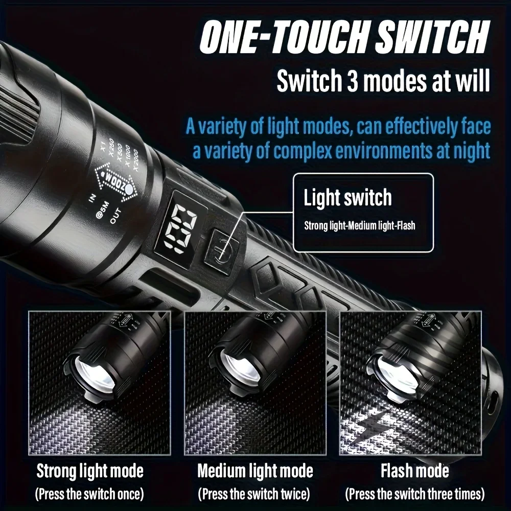 고강도 파워 LED 손전등 전술용 라이트 초강력 방수  - Headlamp Tactical Bright 리뷰 및 가격