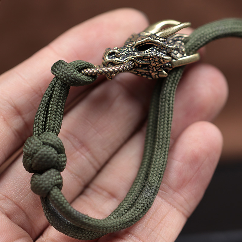 드래곤 헤드 황동 버클 EDC 야외 DIY 짠 Para - Paracord Survival Bracelet 리뷰 및 가격