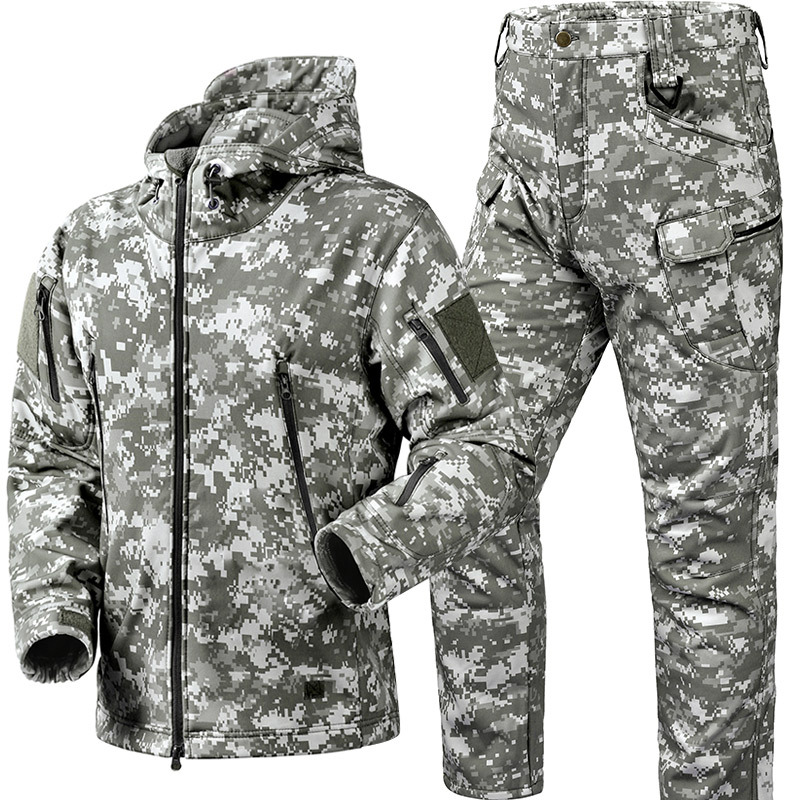 겨울 두꺼운 남자 카모 정장 방수 전술 훈련 세트 멀티 - Safari Outdoor Hunting Jackets 리뷰 및 가격