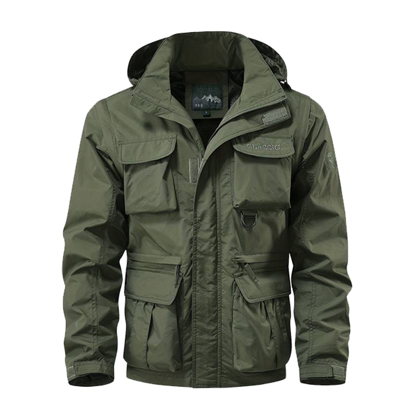 탈부착 가능한 소매 방풍 후드 재킷 남성용 아웃도어 군 - Safari Outdoor Hunting Jackets 리뷰 및 가격